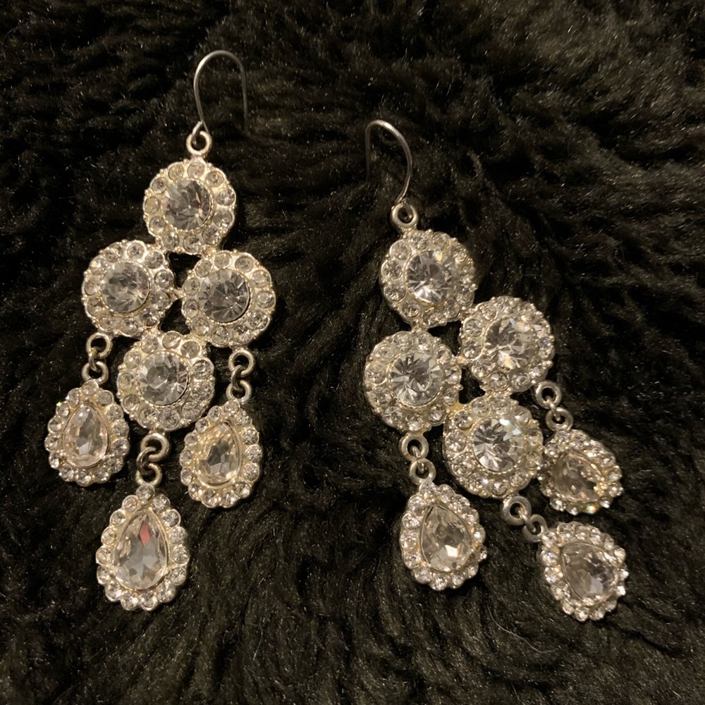 Silver dangle earrings